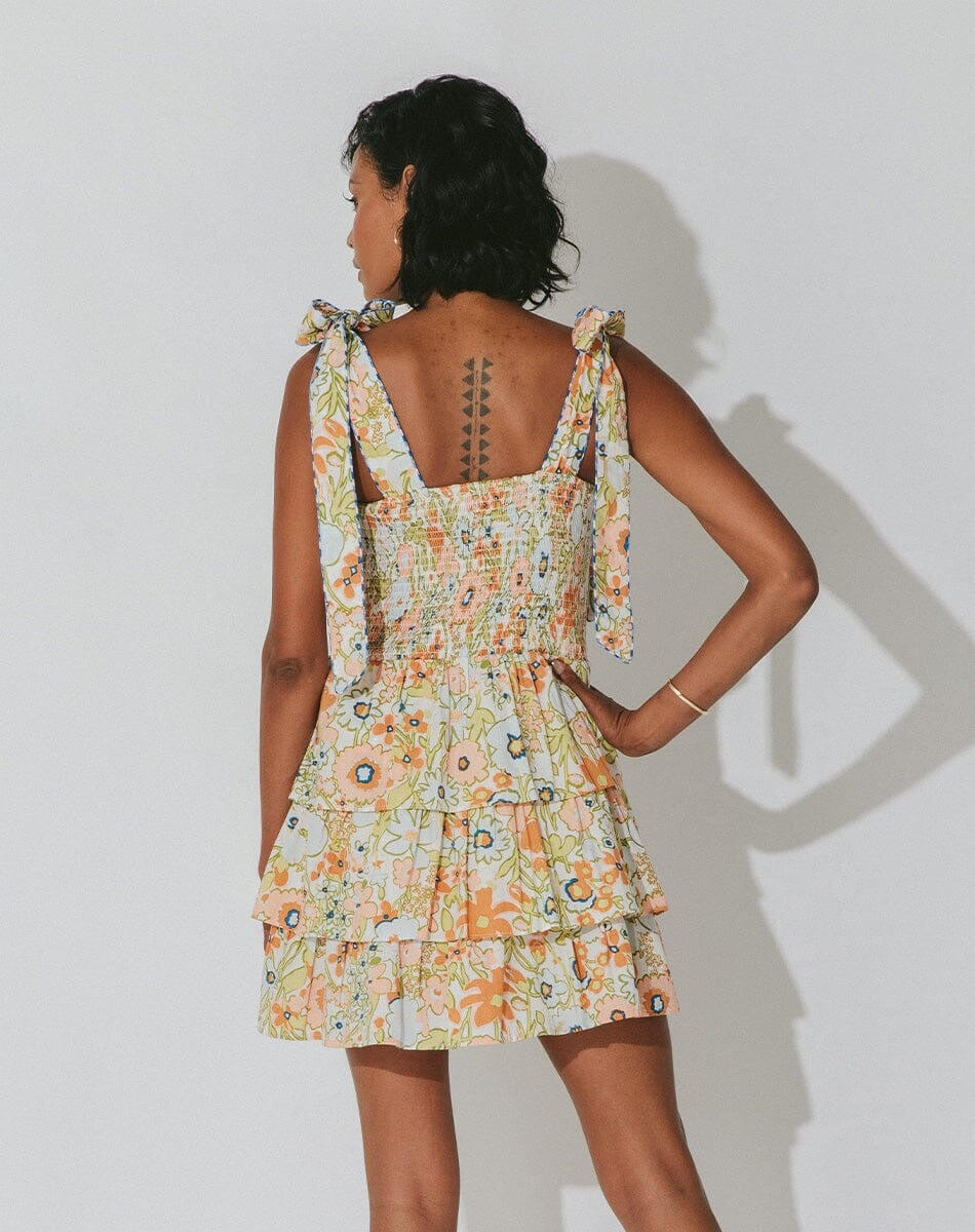 Tamara Mini Dress Retro Floral - Dress