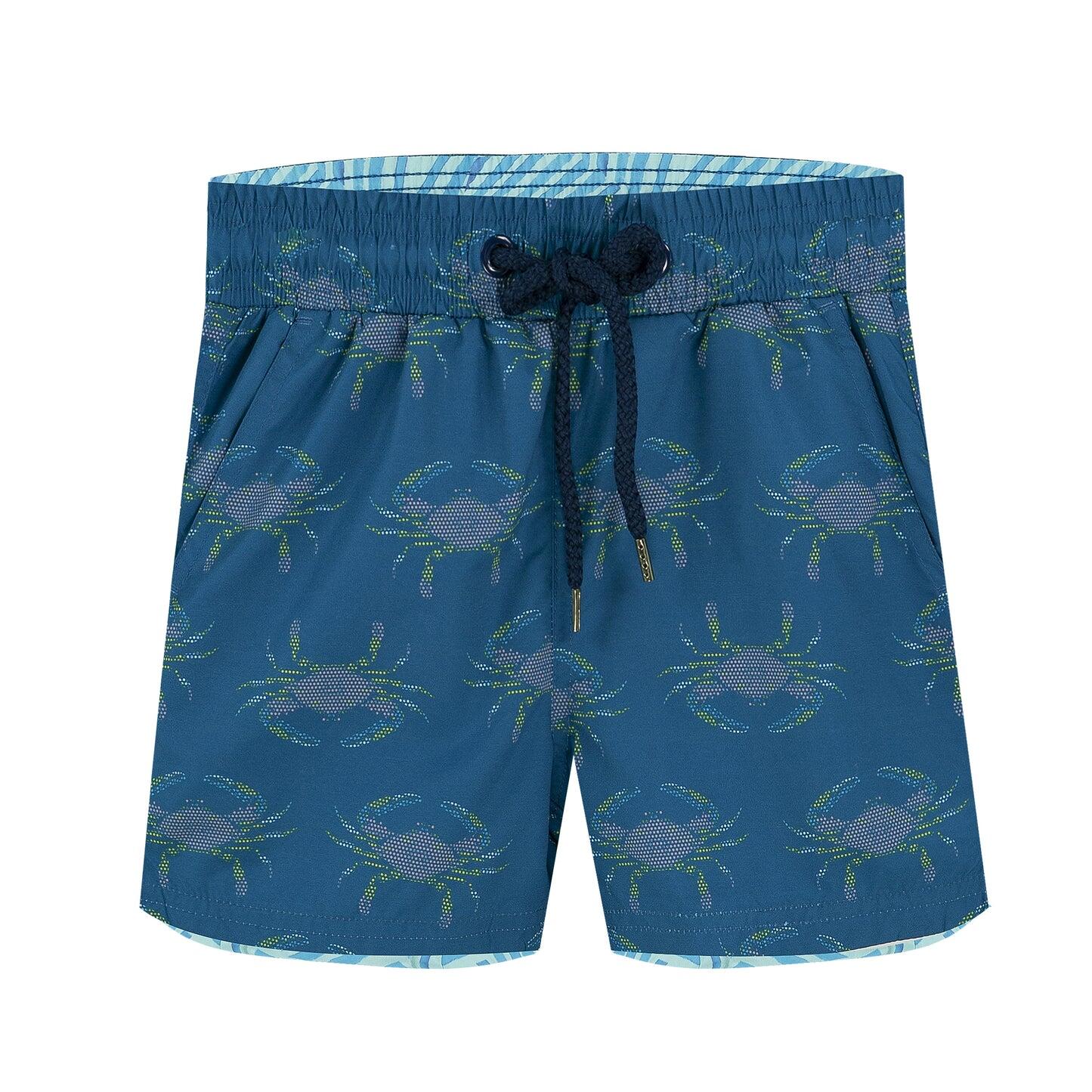 Load image into Gallery viewer, Kids Swim Trunks in Navy Blue

