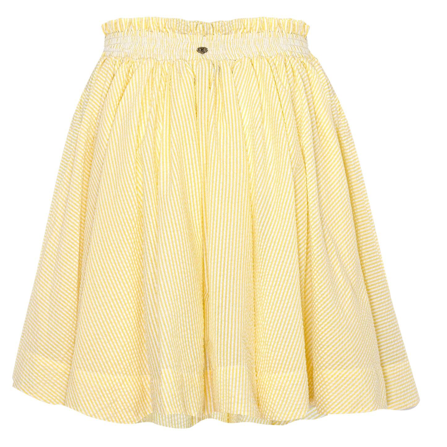 Dejan Mini Skirt Seersucker Lemon - Skirt