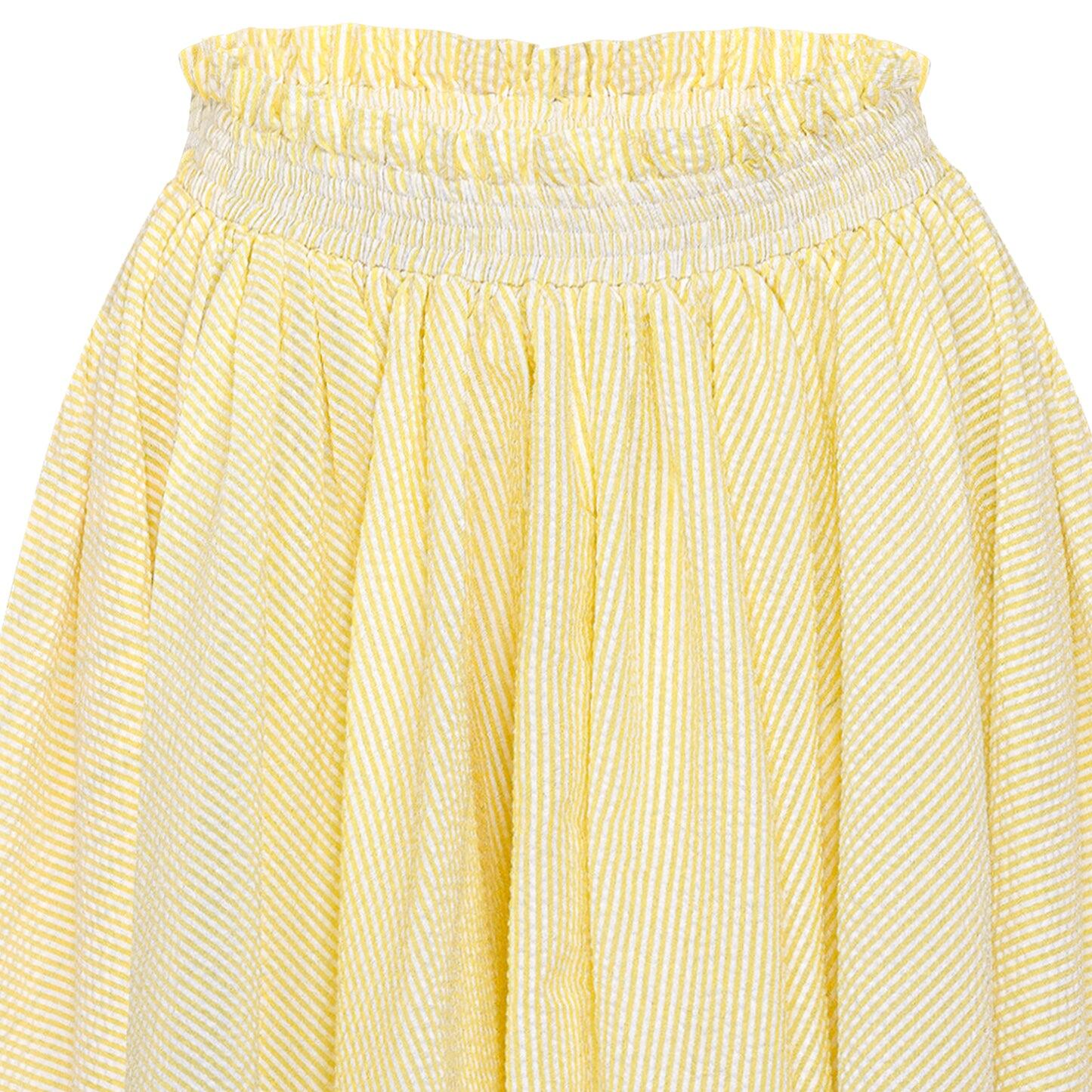 Dejan Mini Skirt Seersucker Lemon - Skirt