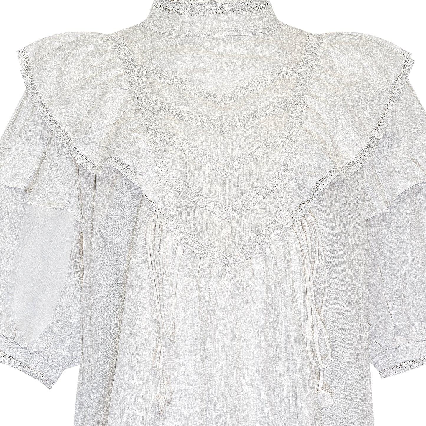 Lykke Linen Top White - Top