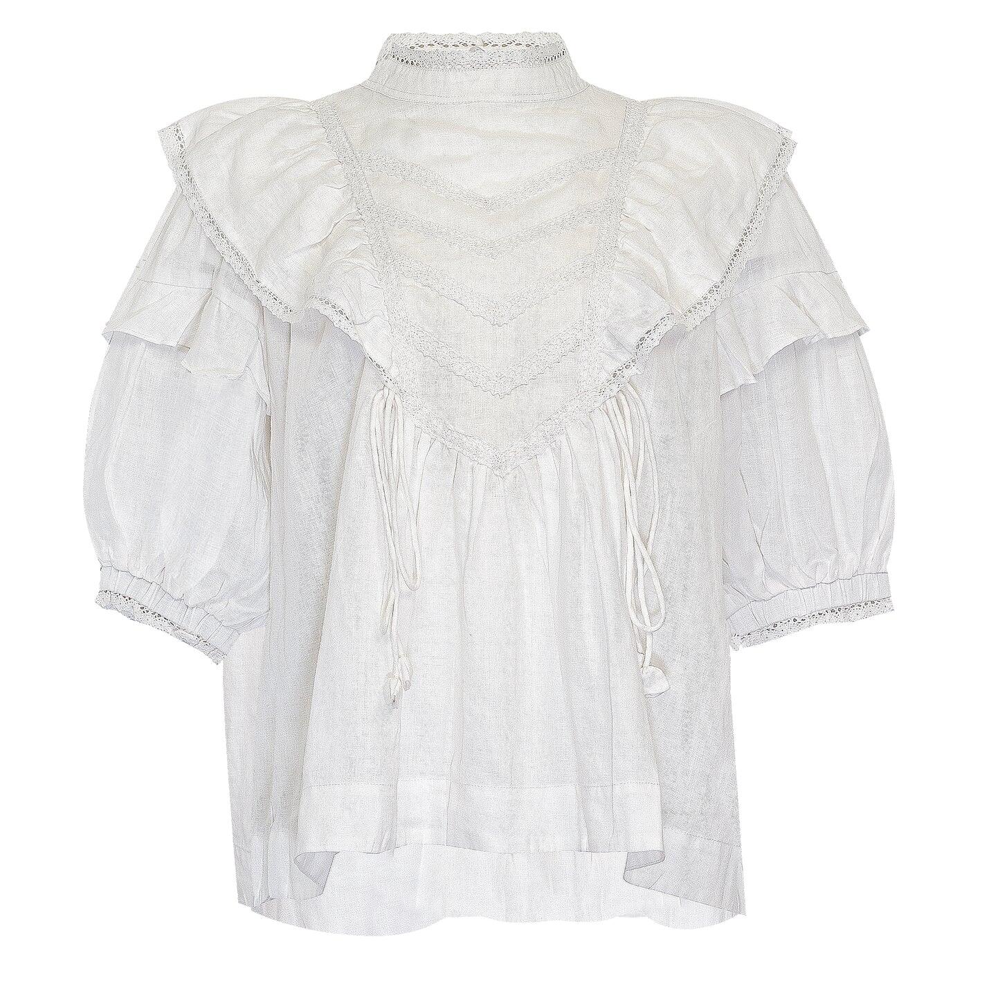 Lykke Linen Top White - Top