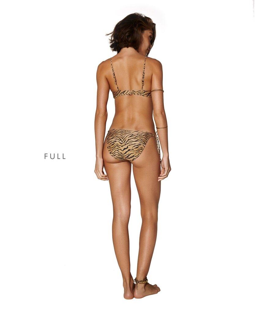 Tiger Bralette Top Black - Bikini Top