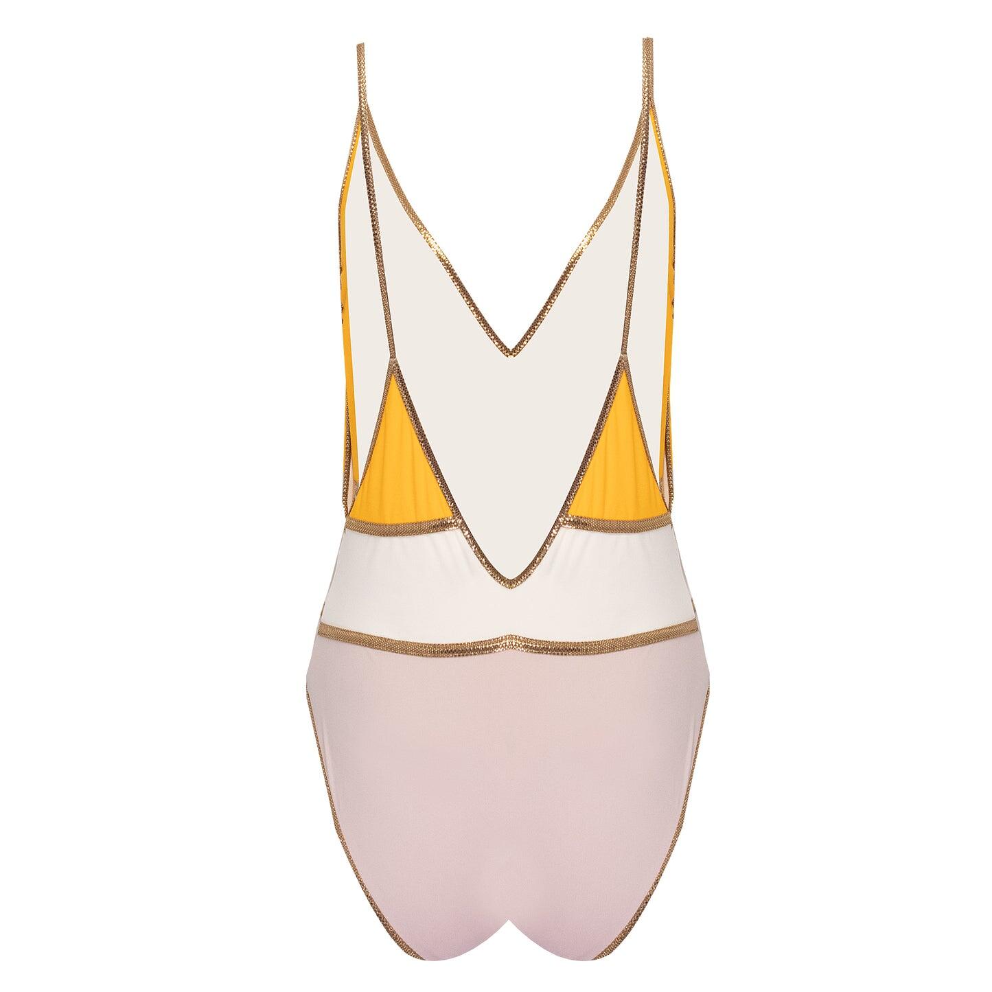 Shinnecock One Piece Yellow/Ivory/Pink