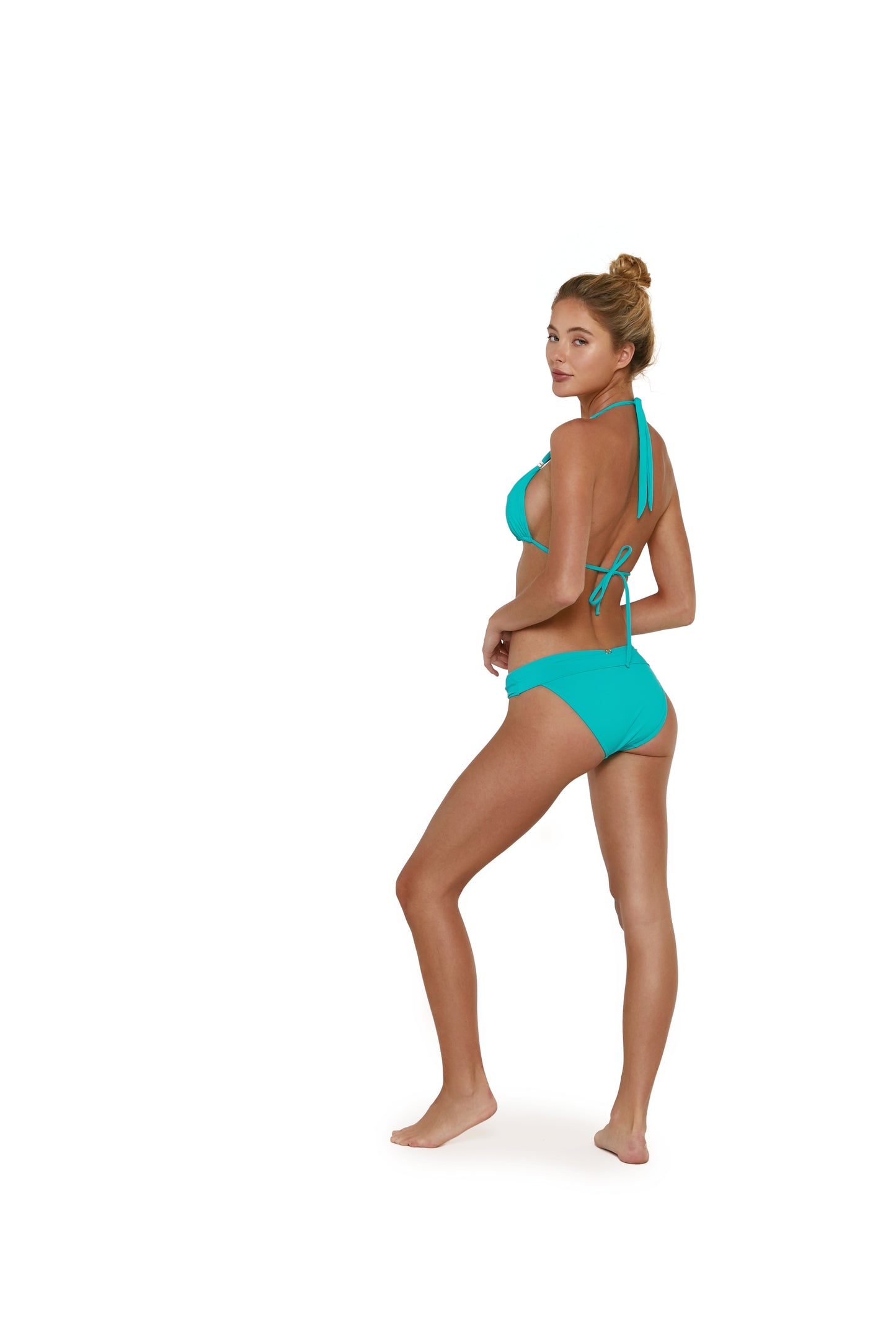 Load image into Gallery viewer, Solid Light Green Bia Tube Full Bikini Bottom
