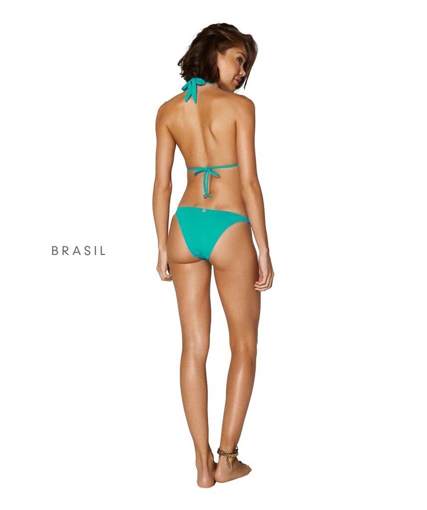 Solid Light Green Paula Brazil Bikini Bottom