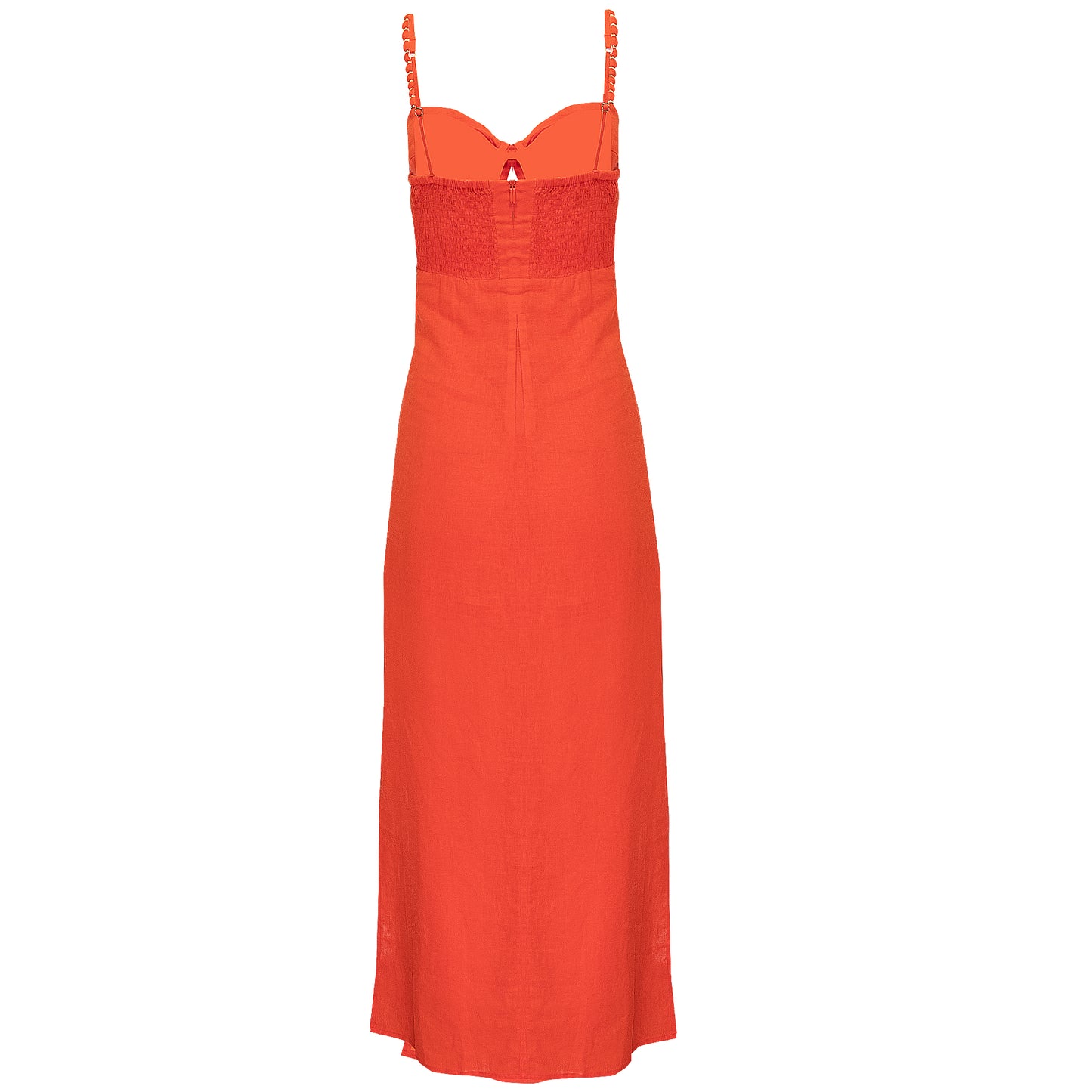 Solid Tricia Long Dress Coral