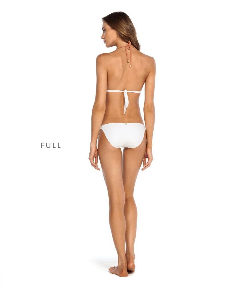 Solid Twine Bikini Bottoms Full White - Bikini Bottom