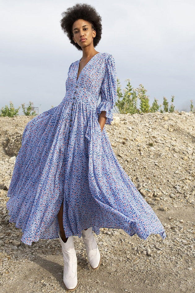 Xola Maxi Dress Jasmine Blue - Dress